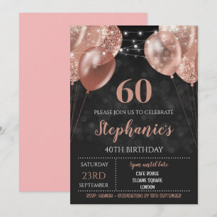 Invitation Rose Gold 60e Invitation