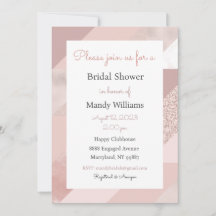 Invitation Rose Gold, Bébé, Mariage, Fête d'annive