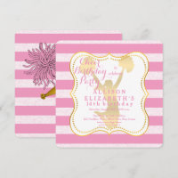 Rose | Gold Cheer Pom-pom girl fête d'anniversaire