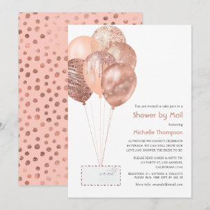Invitation Rose Gold et Blush Baby ou Fête des mariées par la