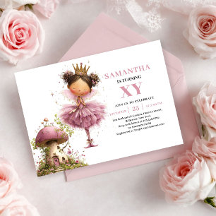 Invitation Rose Gold et Rose pour les 5 ans de la
