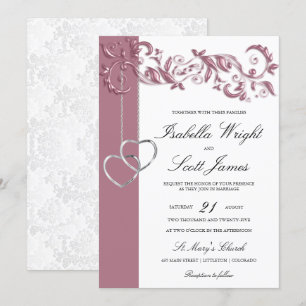 Invitation Rose Gold Floral Design