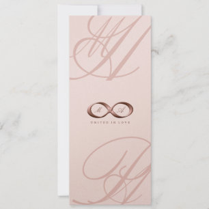Invitation Rose Gold Love Infinity Hand Clasp Mariage Invitat
