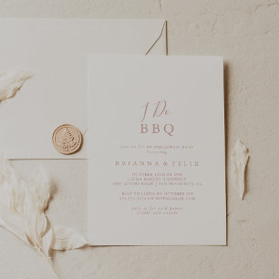 Invitation Rose Gold Minimaliste Je fais BBQ Engagement