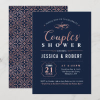 Rose Gold & Navy | Élégante Fête de Mariage pour C