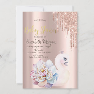 Invitation Rose Gold Parties scintillant Drives Baby shower d