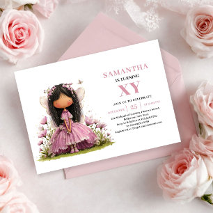 Invitation Rose Gold pour les 6 ans de la Fée Capr