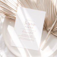 Rose Gold Simple Minimaliste Surprise Party
