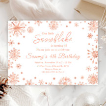 Rose Gold Snowflakes fête d'anniversaire