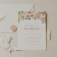 Rose Gold Spring Floral Mariage Petit déjeuner