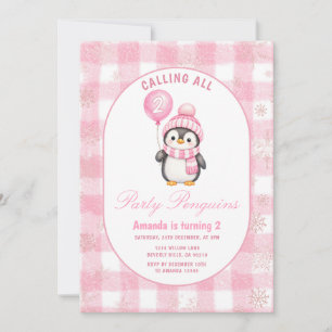 Invitation Rose Hiver Mignon Appel à Toutes les Fêtes d'Anniv