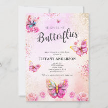 Rose Il Me Donne La Fête des mariées Des Papillons
