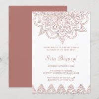Rose indien moderne Gold Mehndi Fête des mariées h