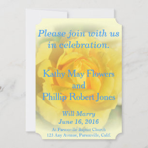 Invitation Rose jaune