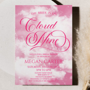 Invitation Rose La Mariée Est Sur Nuage Neuf Fête des mariées