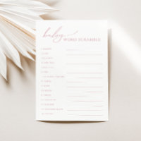 Rose lunatique Dusty Whimsical Word Scramble Card