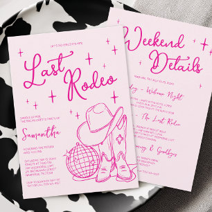 Invitation Rose Nashville Dernier Rodéo Week-end de Fille à M