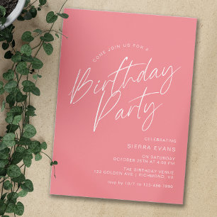 Invitation Rose non fiable   Moderne Script Girl N'importe qu