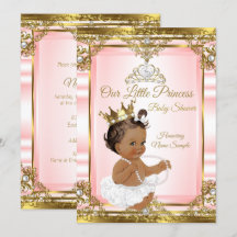 Rose Or Blanc Perle Princesse Baby Shower Sombre 2