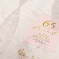 Rose & Or | Fête d'anniversaire 65 ans aimés 65 an