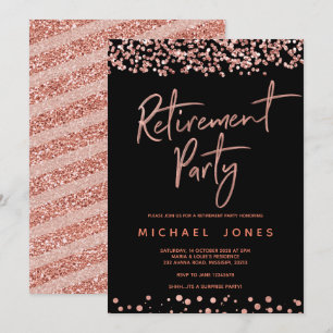Invitation Rose or retraite