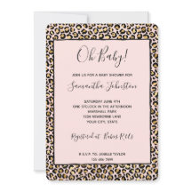 Rose Pâle Or Noir Imprimé Léopard