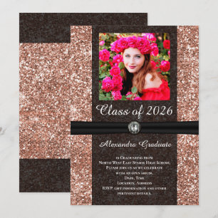 Invitation Rose Parties scintillant Gem Classe de photo de 20
