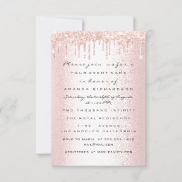 Invitation Rose Parties scintillant Mariage  Bridal Sweet 16e