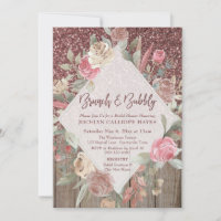 Rose Parties scintillant or Grange bois Floral Bru