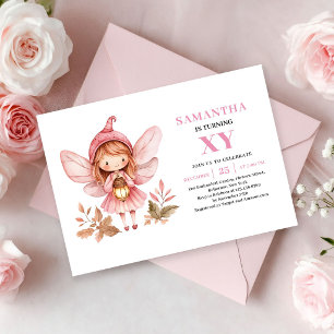 Invitation rose pour les 6 ans de la Fée Capricieu
