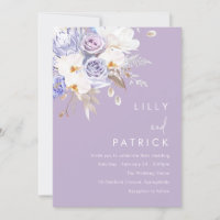 Rose pourpre et Mariage floral blanc
