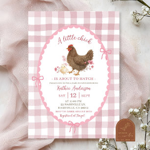 Invitation Rose Quirky Main tiré Baby shower chic