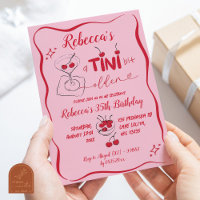 Rose Retro Cherry Tini Bit Anniversaire Adulte