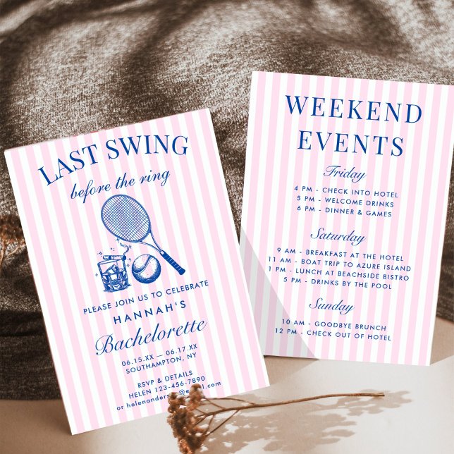 Invitation Rose Rétro Dernier Balancement Avant La Bague Tenn (Créateur téléchargé)