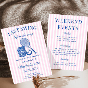 Invitation Rose Rétro Dernier Balancement Avant La Bague Tenn