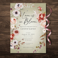 Rose Romantique Sage Amour Floral Dans Douche Fleu