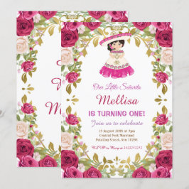 Invitation Rose rose Fille Florale Mexicaine Fête Anniversair
