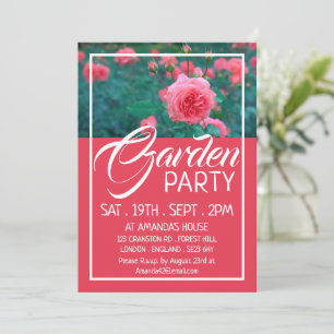 Invitation Rose rose, Garden Party