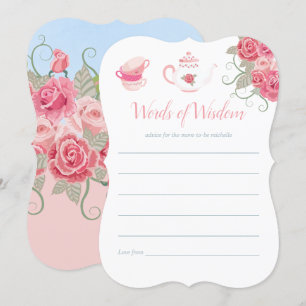 Invitation Rose Roses Floral Tea Party Baby shower Maman Cons