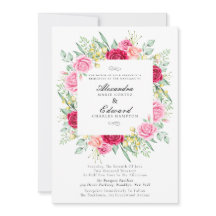 Rose rouge et rose, mariage des jardins