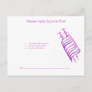 Invitation rose RSVP de bat mitzvah de Jenna Alli