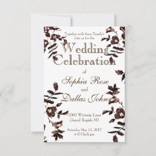 Invitation Rose rustique vintage