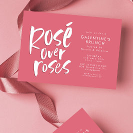 Invitation Rosé sur rose plaisir Galentine's Day ami fête