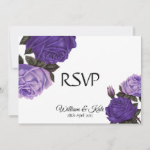 Rose ultra violet double face Mariage RSVP
