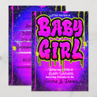 Rose vert violet Peinture Baby shower de séchage f