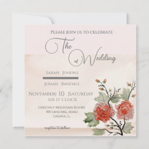 Invitation Rose vintage