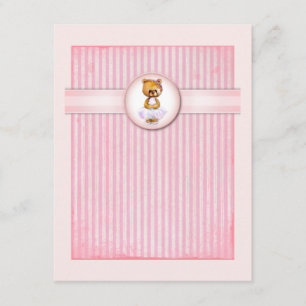Invitation rose vintage d'anniversaire de sucrerie