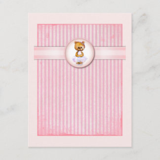 Invitation rose vintage d'anniversaire de sucrerie