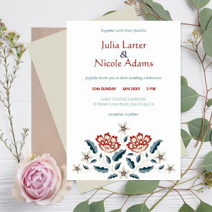 Invitation Rose vintage Design Ornate Classic Fusion Mariage