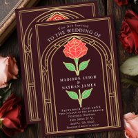 Rose vintage Vitrail Mariage d'arc victorien